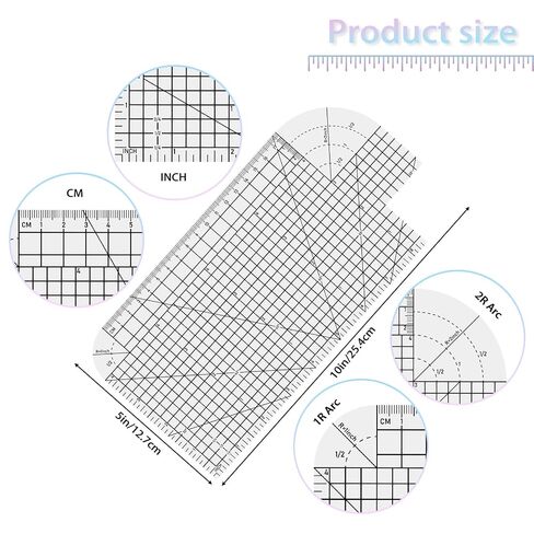3Pcs Felt Hot Hem Ruler, Satisfy Ironing Need of Straight and Curved Edge in Saudi Arabia
