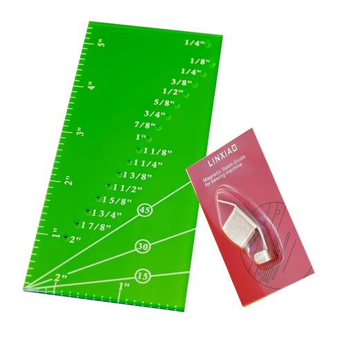 Magnetic Seam Guide for Sewing Machine with Piercing Seam Guide Ruler,Seam Gauge Ruler,Universal Sewing Machine Quilting Accessories for Hemming,Mitered Corners in Saudi Arabia