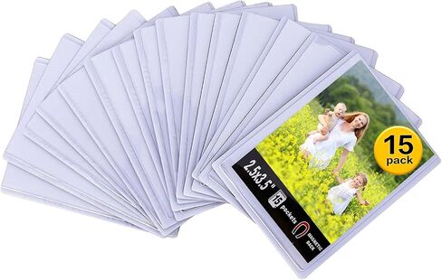 Sooyee 5X7 Acrylic Frame, Clear,Magnetic Photo Frame, Double Sided Frameless Standing in Desktop Picture Display,Pack of 1(10 + 10MM Thickness) in Kuwait