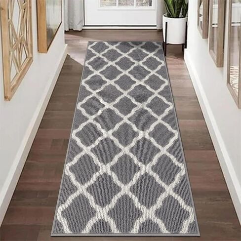 SHACOS Door Mats Indoor 24"x36" Washable Front Door Mat Non Slip Entryway Rug Dirt Trapper Doormat Entrance Entry Rug Floor Mat for Home Garage Kitchen Laundry, Black in Kuwait