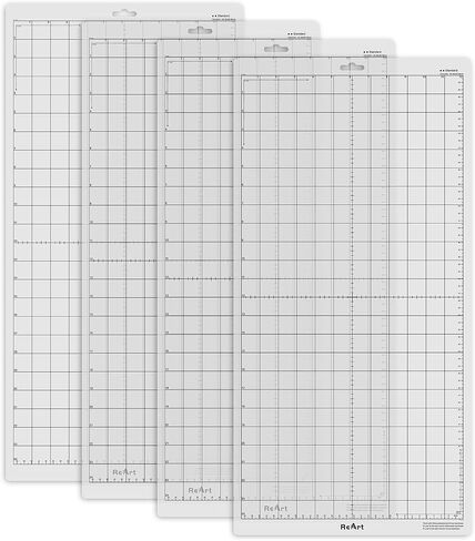 ReArt Cutting Mat for Silhouette Cameo 4 Packs 12" x 24" - Adhesive Cut Mat Replacement Set Matts Vinyl Craft in Kuwait