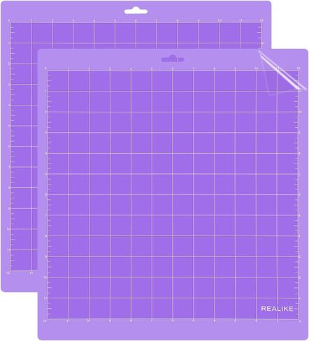 REALIKE Strong Cutting Mat for Cricut Maker 3/Maker/Explore 3/Air 2/Air/One, 2 Pack 12x12 Inch Purple Strong Adhesive Sticky Non-Slip Cut Mat Replacement Accessories for Cricu in Saudi Arabia