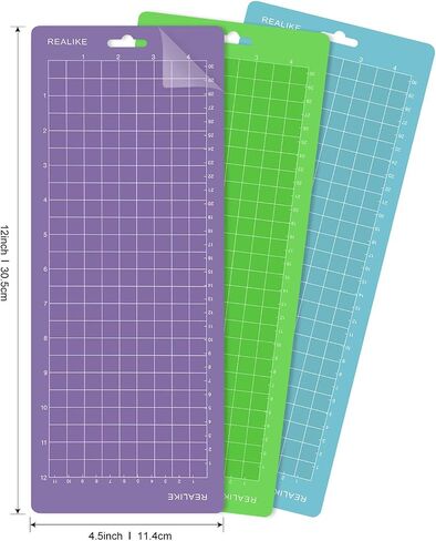 REALIKE Cutting Mat Compatible with Cricut Joy (4.5x12 inch, 3Mats),Durable Adhesive Cutting mats for Joy Accessories in Saudi Arabia