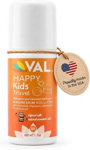 VAL Magnesium for Kids Roll-on Applicator, Relaxation Formula for Children, Zechstein Magnesium Chloride, Chamomile, Shea Butter and Natural Essential Oils to Help Kids Sleep, Support Balanced Mood in Kuwait