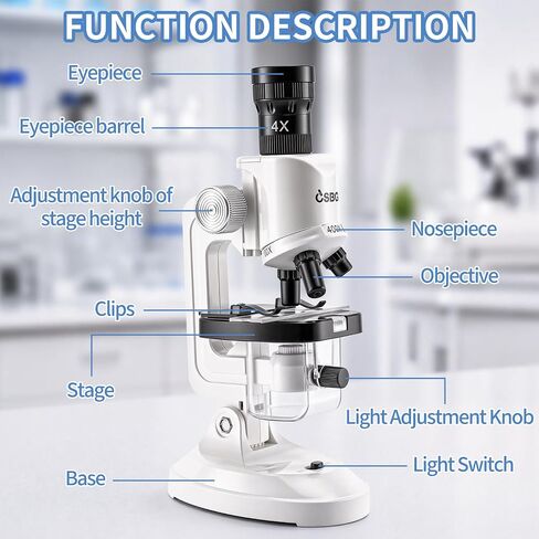 Microscope for Kids, 63-Piece STEM Science Kit in Kuwait