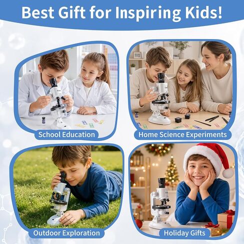 Microscope for Kids, 63-Piece STEM Science Kit in Kuwait
