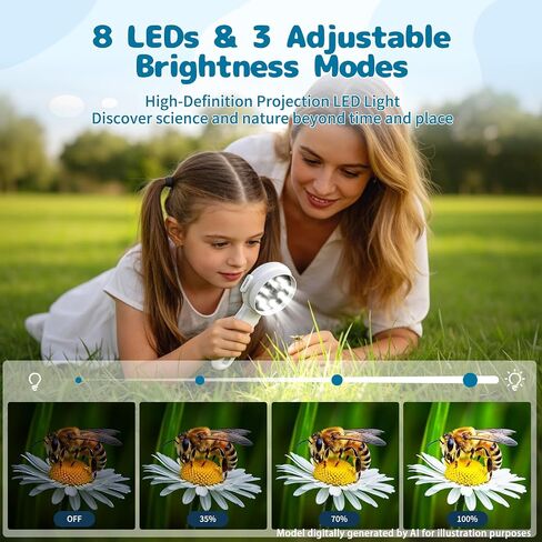 Microscope for Kids with Camera, STEM Toy for Boys & Girls Ages 3‑12 in Kuwait