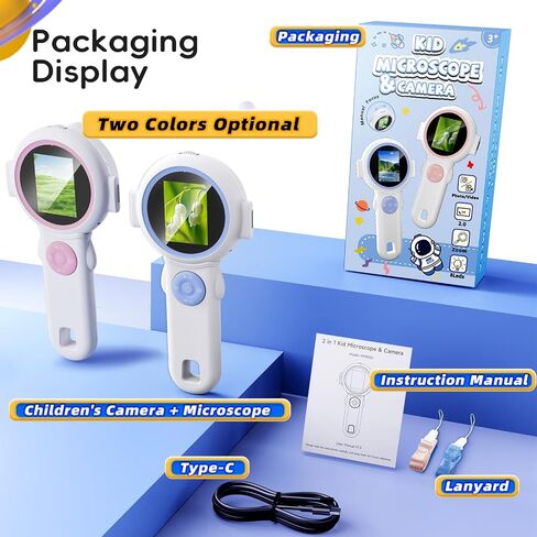 Microscope for Kids with Camera, STEM Toy for Boys & Girls Ages 3‑12 in Kuwait