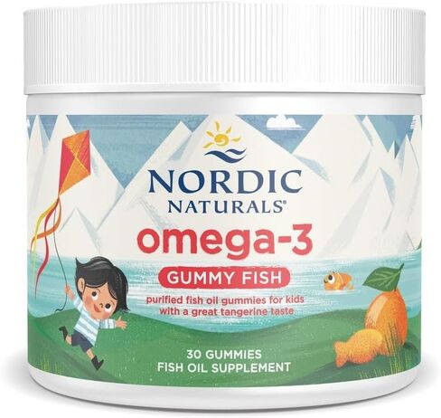 Nordic Naturals Nordic Omega-3 Gummy Fish, Tangerine - 30 Gummy Fish - 124 mg Total Omega-3s with EPA & DHA - Non-GMO - 30 Servings in Saudi Arabia