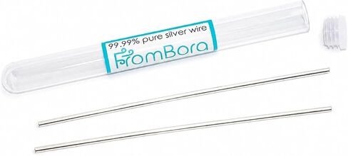 Colloidal Silver | Pair of Pure Silver Wire 99.99% | Certificate | 9999 | 12 Gauge 6" | FromBora Colloidal Silver Generator Wire in Saudi Arabia