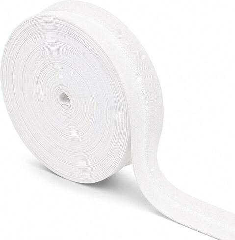 1/2 Inch White Bias Tape for Sewing, 10 Yards Double Fold Bias Tape in Kuwait