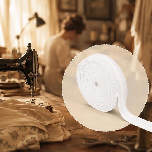 1/2 Inch White Bias Tape for Sewing, 10 Yards Double Fold Bias Tape in Kuwait