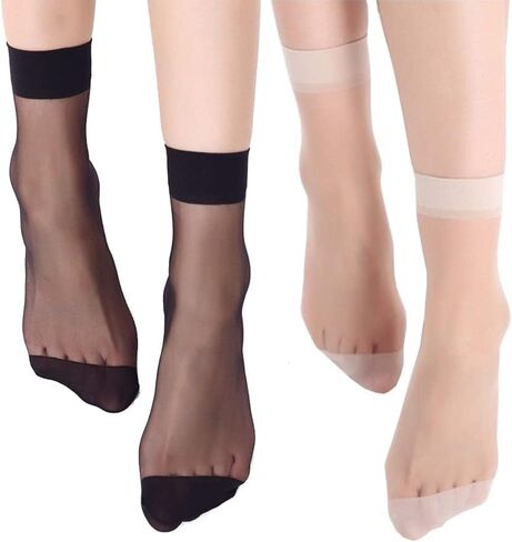 Eralove 10 Pairs Women's Nylon Ankle Short Sheer Socks in Kuwait