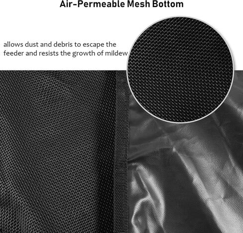 Deep Corner Hay Feeder Bag with Mesh Bottom & Snaps for Horses, Black in Kuwait