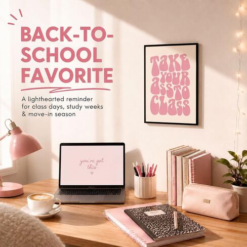 College Apartment Wall Art, Dorm Room Decor, Funny Roommate Sign, Funny College Sign, Dorm Wall Art, To Class, Typography Wall Decor Art College Dorm Student Unframed (8x10 inches) in Kuwait
