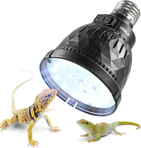 REPTI ZOO UVB Light Bulb for Reptile, 5.0 & 10.0 UVB UVA Reptile Light Bulb for Turtles Bearded Dragon Gecko Lizard Snake, Full Spectrum Sun Lamp Energy-Efficient & Natural Sunlight Simulation in Kuwait