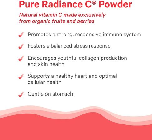 PURE SYNERGY Pure Radiance C | Organic Vitamin C Powder | 100% Natural, Whole Food, Non-GMO Supplement with Camu Camu Extract | For Immune and Collagen Support (4 oz Powder) in Saudi Arabia