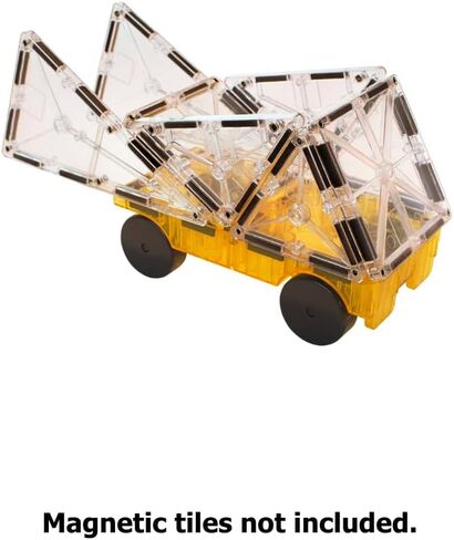 MAGNA-TILES Cars – Green & Yellow 2-Piece Magnetic Construction Set, The Original Magnetic Building Brand in Kuwait