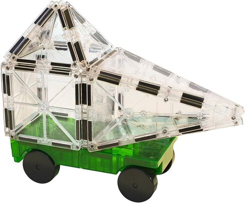 MAGNA-TILES Cars – Green & Yellow 2-Piece Magnetic Construction Set, The Original Magnetic Building Brand in Kuwait
