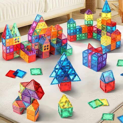 Mruikeny 100PCS Magnetic Tiles Kids Toys - Magnetic Building Blocks in Kuwait