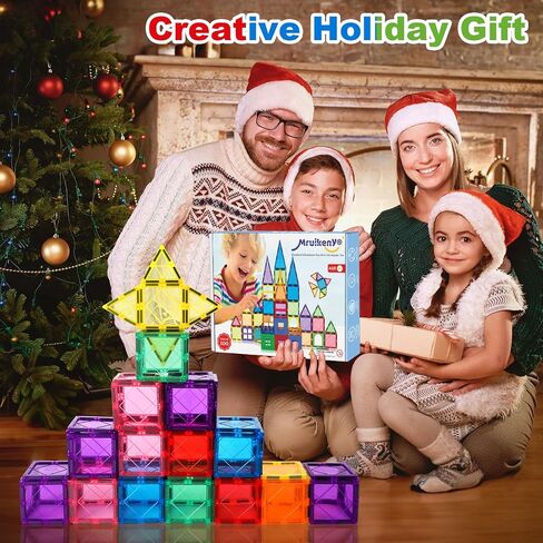 Mruikeny 100PCS Magnetic Tiles Kids Toys - Magnetic Building Blocks in Kuwait