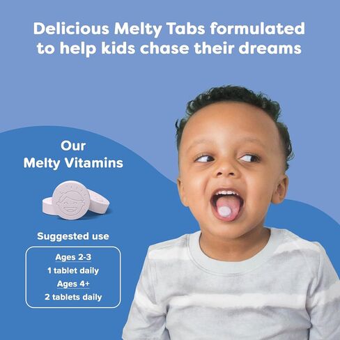 Renzo's Hercules Calcium Supplement with Vitamin D3 & K2 - Dissolving Kids Vitamins - 60 Grape-Flavored Melty Tabs in Saudi Arabia