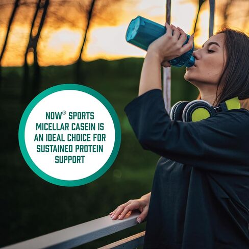 NOW Sports Nutrition, Micellar Casein 19 g, Slow Release, Unflavored Powder, 1.8-Pound in Kuwait