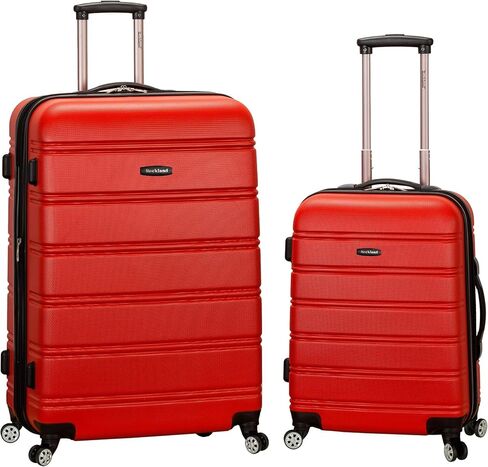 Rockland Melbourne Hardside Expandable Spinner Wheel Luggage, Yellow, 2-Piece Set (20/28) in Kuwait