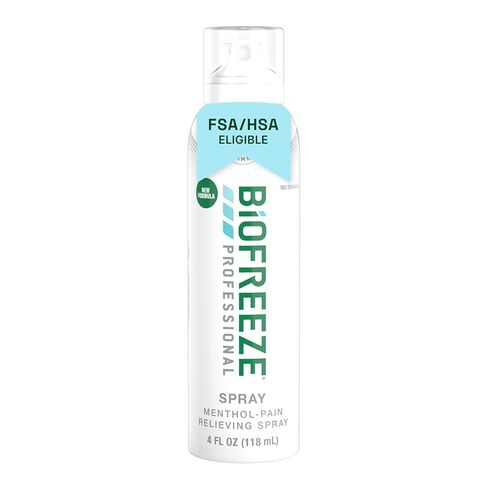 Biofreeze Professional Menthol Pain Relieving Spray 4 FL OZ Colorless Aerosol Spray For Pain Relief Associated With Sore Muscles, Arthritis, Simple Backaches, And Joint Pain (Packaging May Vary) in Saudi Arabia