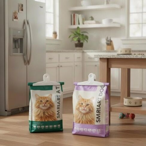 Dog Food Bag Clip - 2pcs 8.6’’ Large Bag Clips for Dog Food Extra Large Chip Clips Heavy Duty Stainless Metal No Sharp Edges Airtight Sealing Bag Clips for Pet Food Snack Storage in Saudi Arabia