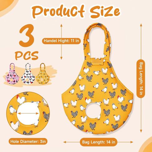 Hsei 3 Pack Chicken Carrier Bag with Handle for Hen Rooster Poultry in Saudi Arabia