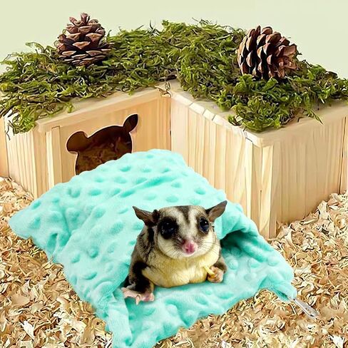 4-Piece Sugar Glider Bonding Pouch Carrier Bag, Durable Polyester Small Animal Sleeping Bag with Adjustable Shoulder Strap for Hamster, Rat, Chinchilla, Hedgehog - Travel and Cage Accessories in Saudi Arabia