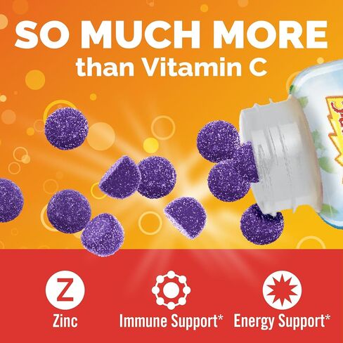 Emergen-C Elderberry Gummies, Elderberry Immune Support Natural Flavors with High Potency Vitamin C, 36 Count in Kuwait