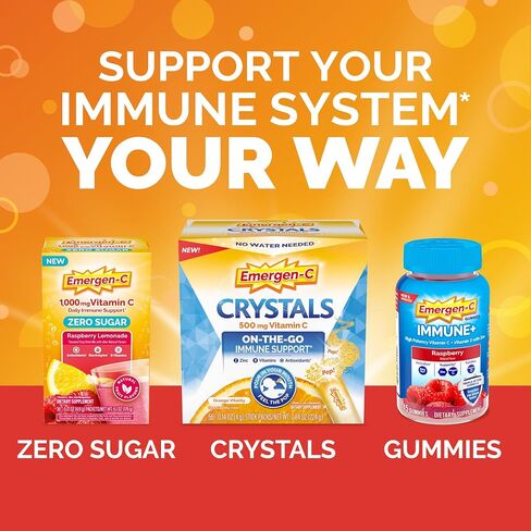 Emergen-C Elderberry Gummies, Elderberry Immune Support Natural Flavors with High Potency Vitamin C, 36 Count in Kuwait
