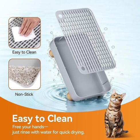 Thereye Cat Litter Box Step Stool, Easy-Clean for Senior Cats & Kittens in Kuwait