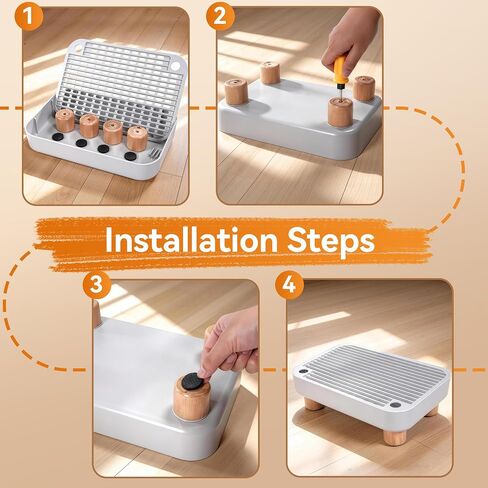Thereye Cat Litter Box Step Stool, Easy-Clean for Senior Cats & Kittens in Kuwait