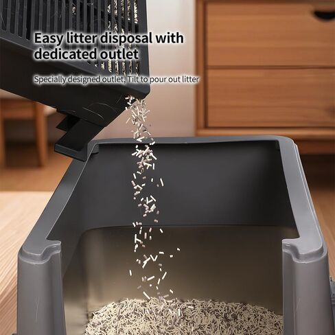 Pet Coutures Cat Litter Box Step, Adjustable Elevated Ramp with Anti-Tracking Mesh & Catcher - Easy Cleaning - Ideal for Kittens and Seniors in Kuwait