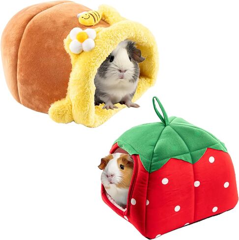 Avont 2 Pack Guinea Pig Tunnel & Hideout, Small Animal Bed in Kuwait