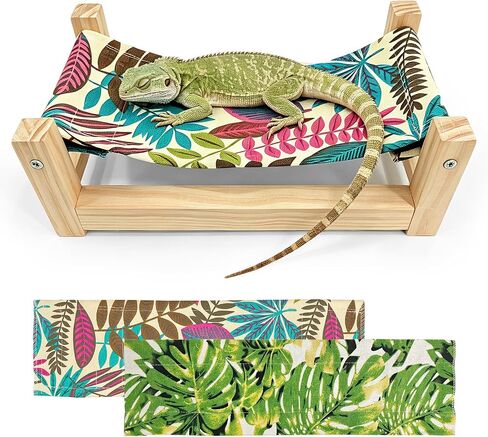 Bearded Dragon Hammock Wooden Reptile Sleeping Bed in Kuwait