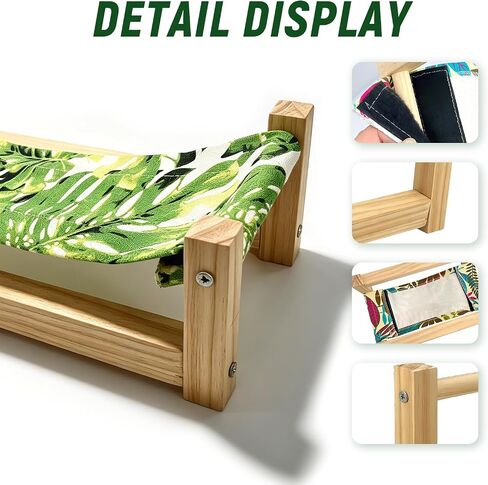 Bearded Dragon Hammock Wooden Reptile Sleeping Bed in Kuwait