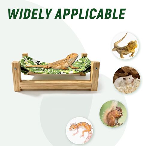 Bearded Dragon Hammock Wooden Reptile Sleeping Bed in Kuwait