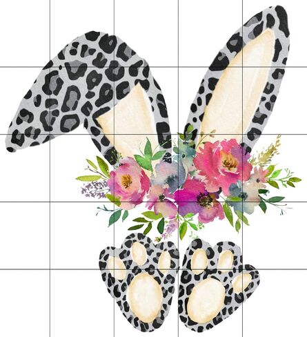Bunny Rabbit Sublimation Transfer, Easter Sublimation, Bunny Sub Image, Easter Bunny, Rabbit, Ready to Use, Adult/Child Shirt Size, Cheetah in Kuwait