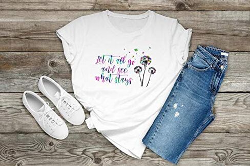 Sublimation Transfer Dandelion, Sub Image, Ready to Press, Printed, Ready to Use, Inspirational Sublimation, Pre-printed, Adult T-Shirt Size in Saudi Arabia