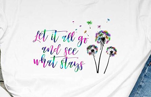 Sublimation Transfer Dandelion, Sub Image, Ready to Press, Printed, Ready to Use, Inspirational Sublimation, Pre-printed, Adult T-Shirt Size in Saudi Arabia