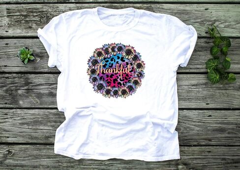 Thankful Leopard Tie Die Sunflowers Sublimation Transfer Ready to Press, Fall Sublimation Transfer, Ready to Use, Adult/Child Shirt Size in Saudi Arabia