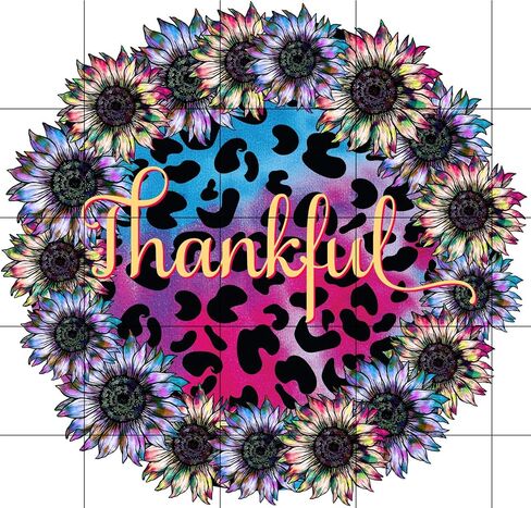 Thankful Leopard Tie Die Sunflowers Sublimation Transfer Ready to Press, Fall Sublimation Transfer, Ready to Use, Adult/Child Shirt Size in Saudi Arabia