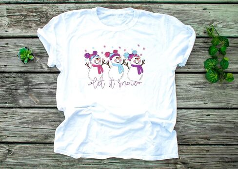 Pink and Purple Snowman Sublimation Transfer, Let it Snow Printed Sub Transfer, Snowman Sublimation Design, Christmas Sub, Ready to Use in Kuwait