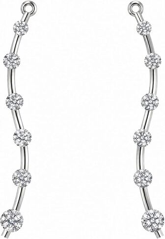 Earring Jacket for Stud Earrings in Solid 925 Sterling Silver made with Pure Brilliance Zirconia CZ in Kuwait