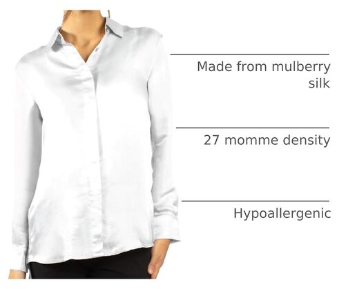 Luxury Artisan Silk Shirts for Women, Silk Button Down Shirts, Silk Blouse in Kuwait
