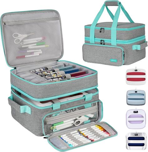 Carrying Case Compatible with Cricut EasyPress 2/Cricut EasyPress3 (9"x9",10"x10",12"x10"),Double-Layer Heat Press Machine Storage Bag Fits for Htvront(10"x10"),Tools and Accessories,Easy Press Mat in Saudi Arabia